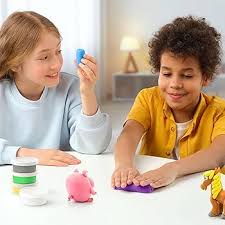 Piggy, Horse, Rabbit Hey Clay Animals set air-dry clay Kit 3+