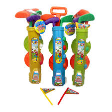 Children's Golf Caddy Set with Holes and flags 3+