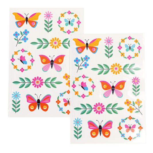 Temporary tattoos - Floral Flutter 3+