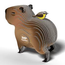 Eugy 3D Capybara Craft Kit Model No. 120 by Brainstorm