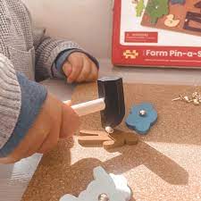 Farm Pin-a-Shape Board by Bigjigs 3+