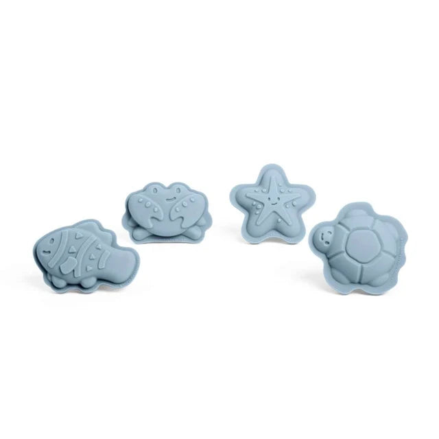Powder Blue Silicone Character Sand Moulds 12m+ By Big Jigs Toys