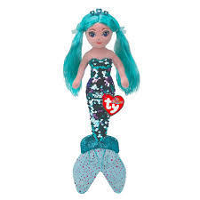 Ty Beanie Sea Sequins Azure The Mermaid 25cm DOB March 27
