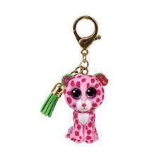 Glamour The Leopard TY Mini Boo Key Clip Beanie DOB May 5