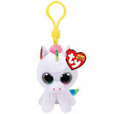 Pixy the Unicorn Soft Toy Key Clip Ty Beanie Plush DOB May 26