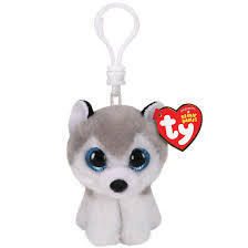 Buff The Husky Key Clip Ty Beanie Soft Toy DOB November 28