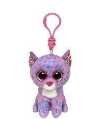 Cassidy The Lavender Cat Key Clip Ty Beanie DOB August 11