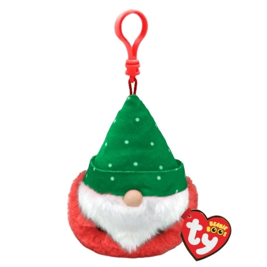 Turvey The Gnome - Green Hat Key Clip Ty Beanie DOB December 18