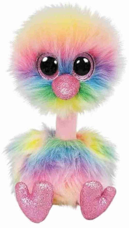 Asha the Pastel Ostrich 24cm Ty Beanie Soft Toy DOB February 9