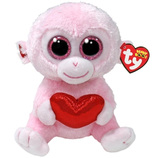 Gigi The Pink Monkey Ty Beanie Soft Toy DOB April 17