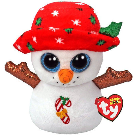 Brrrnie The Snowman 15cm Ty Beanie Soft Toy DOB January 19