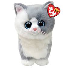 Furley The Grey & White Cat 15cm TY Beanie DOB May 20th