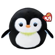 Neve the Penguin Squish-A-Boo 25cm Ty Beanie Toy DOB June 23th