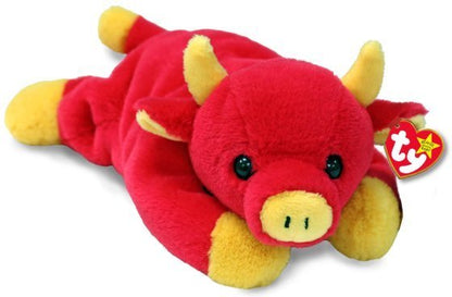 Snort The Bull II Original TY Beanie Babie 15cm DOB August 15
