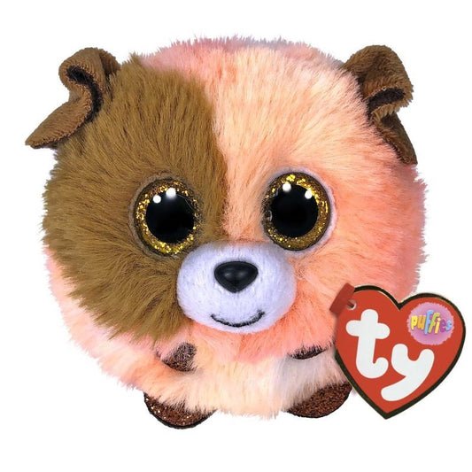 Mandarin the Dog Puffies Balls 8cm Ty Beanie Toy DOB January 2