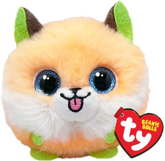 Sherbet The Orange Fox 8cm Ty Beanie Puffies Balls DOB June 28