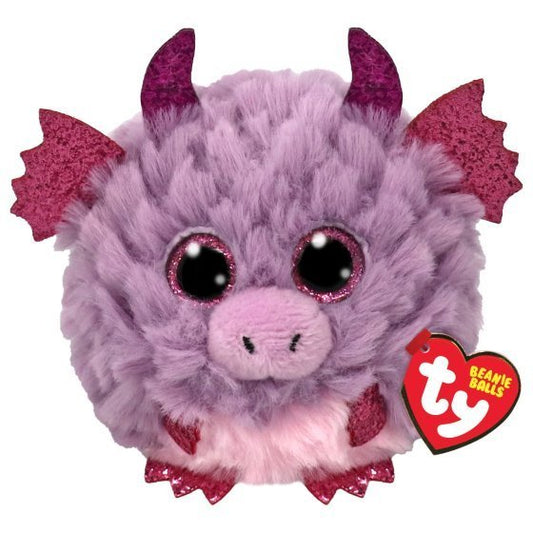 Spark The Dragon 8cm Ty Beanie Puffies Balls DOB July 6