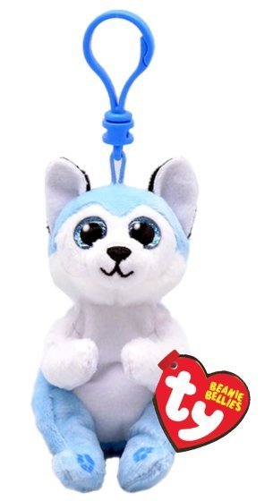 Thunder The Husky TY Beanie Bellies Key Clip DOB March 13