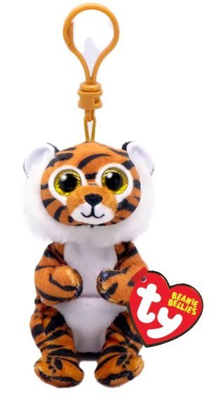 Clawdia The Tiger TY Beanie Bellies Key Clip Toy DOB April 5