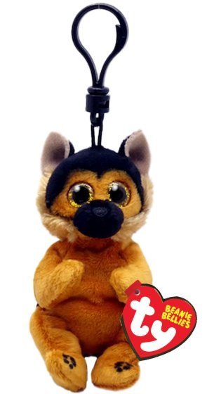 Ace The German Shepherd TY Beanie Bellies Key Clip DOB May 25