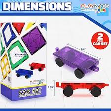 Playmags 2 Pcs Car Set - Magnetic cars for Kids 3+