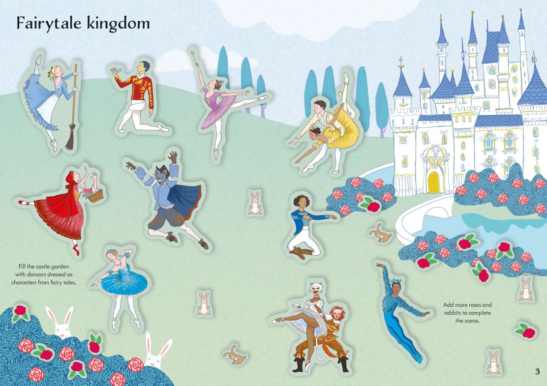 Little First Stickers Ballet Book by Usborne 3+