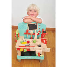My First Wooden Tool Bench Pretend Play Toy by Le Toy Van TV448