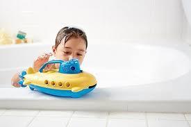 Eco Submarine Yellow and Blue Green Bath Toy