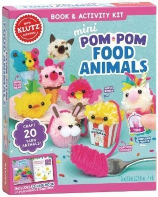 Mini Pom-Pom Food Animals Book by Klutz Books 8+