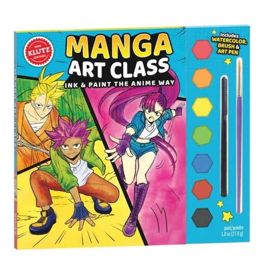 Manga Art Class Design Book By Klutz 7+ Childrens Painting Set