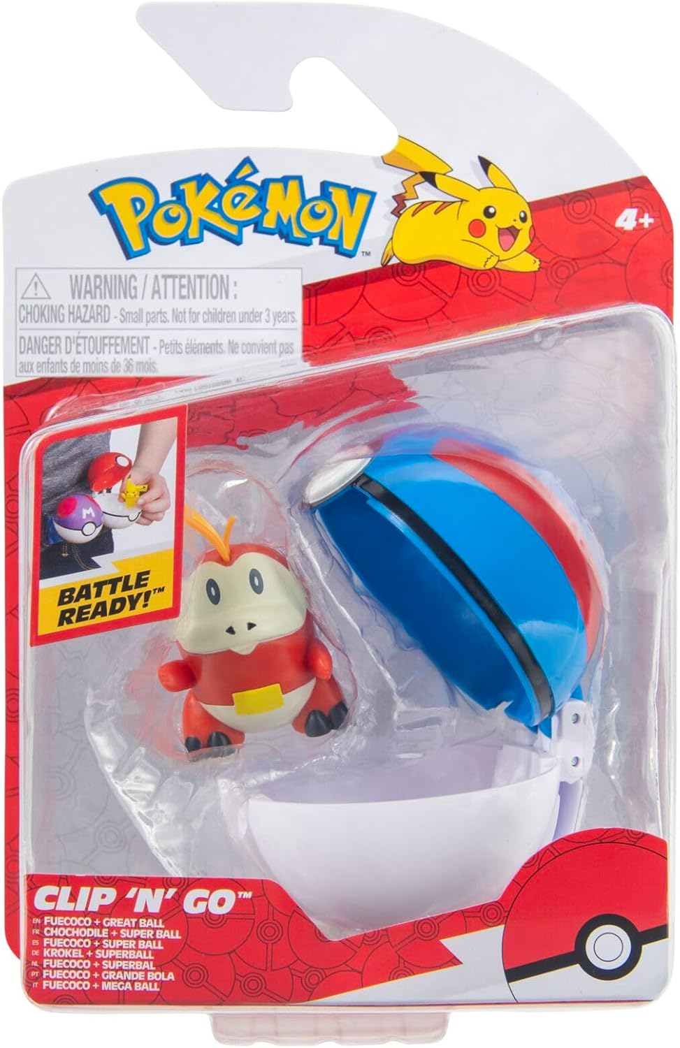 Fuecoco & Great Ball Pokémon Clip ‘N’ Go Ball 4+