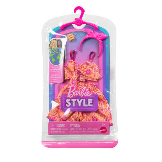 Barbie Style Orange Paisley Outfit Fashion Pack by Mattel 3+