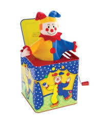 Traditional Jester Clown Jack In The Box wind up Musical Toy