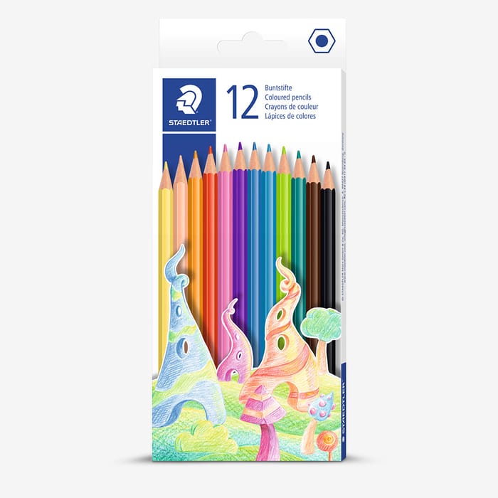 Staedtler Pack of 12 Wood-Free Coloured Pencils 3+