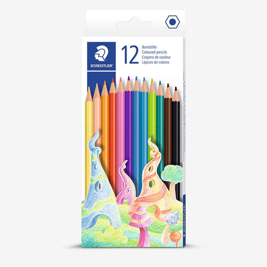 Staedtler Pack of 12 Wood-Free Coloured Pencils 3+