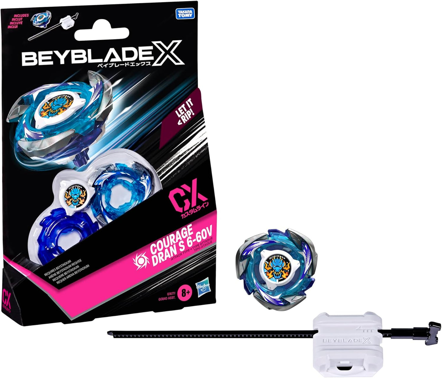 Bey Blade X Courage Dran S 6-60V CX Starter Pack Set 8+