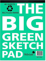 40 Sheets Big Green Sketch Pad 316mm x 243mm