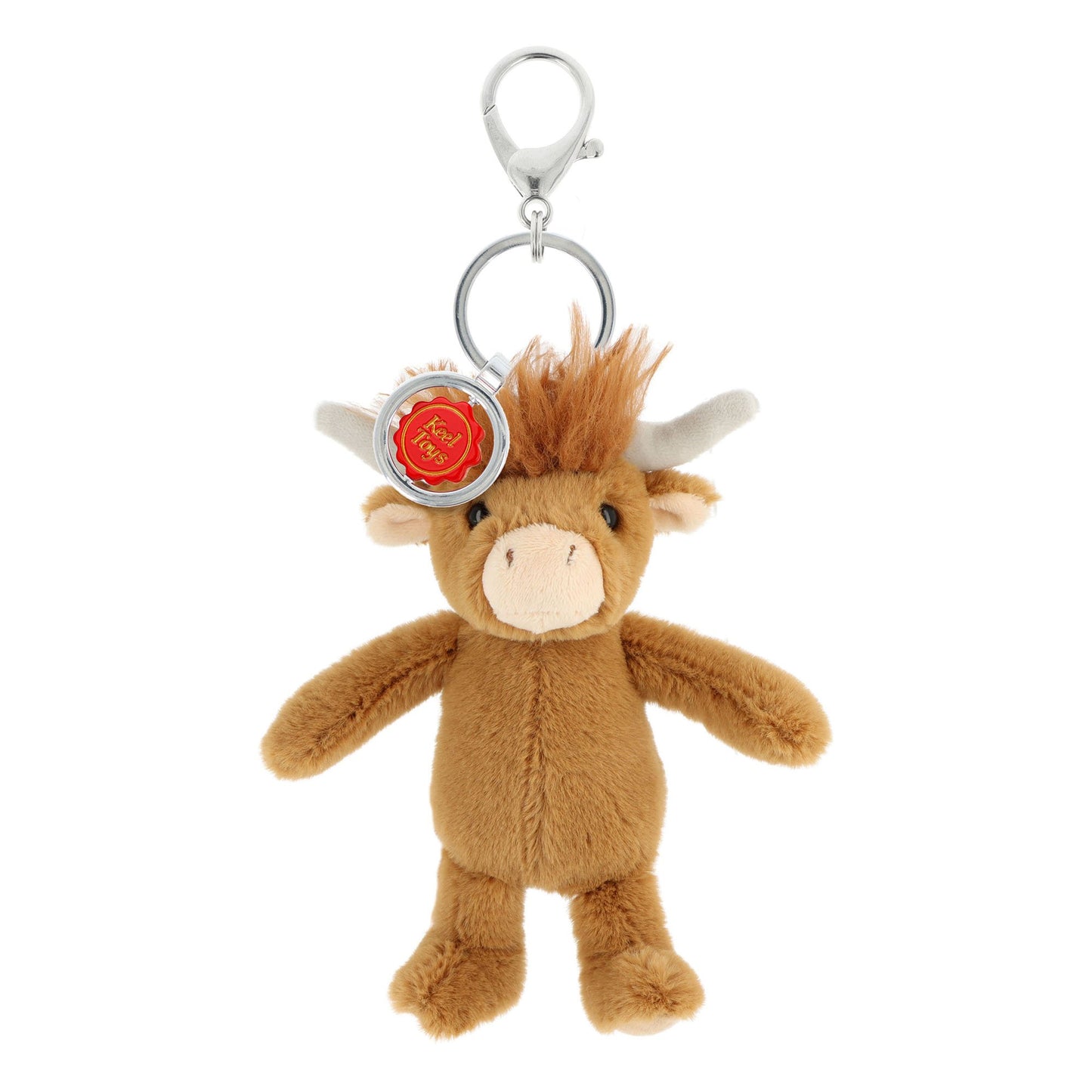 14cm Keeleco Enchanted World Highland Cow Bag Charm by Keel Toys BC5017 0+