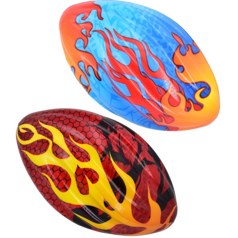 17cm Flame Foam Rugby Ball 3+