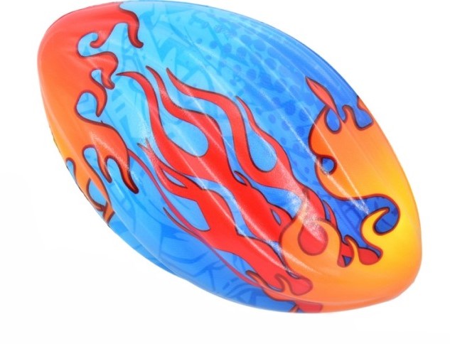 17cm Flame Foam Rugby Ball 3+