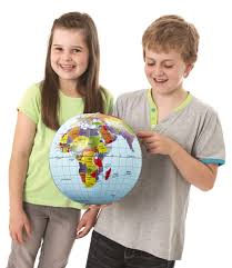 30cm Inflatable Globe of Earth by Brainstorm Toys 4+