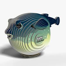 Eugy 3D Pufferfish Craft Kit Model No. 138 by Brainstorm