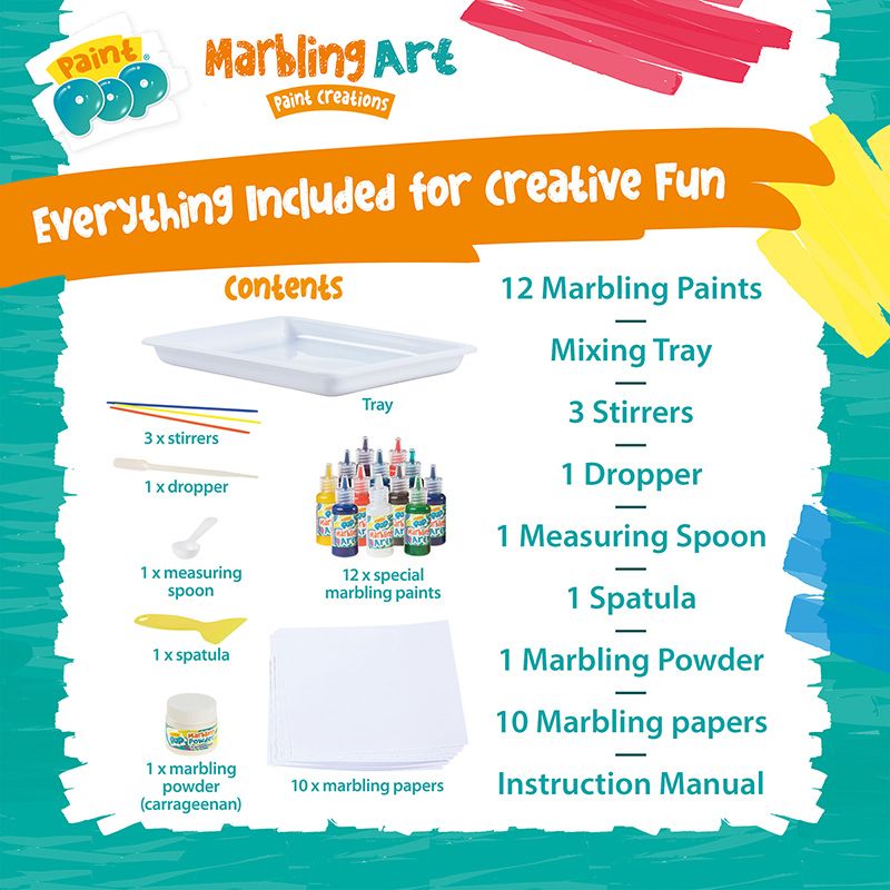 Paint Pop Paint Marbling Set (12 paints) 5+