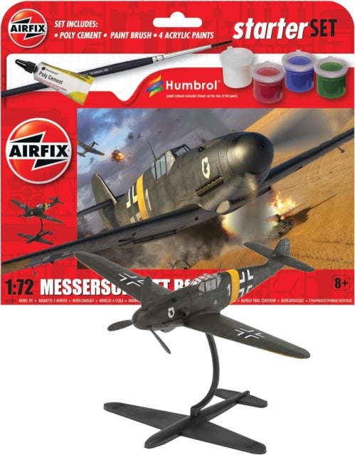 Airfix Starter Set Messerschmitt BF109F-4 1:72 Scale 8+