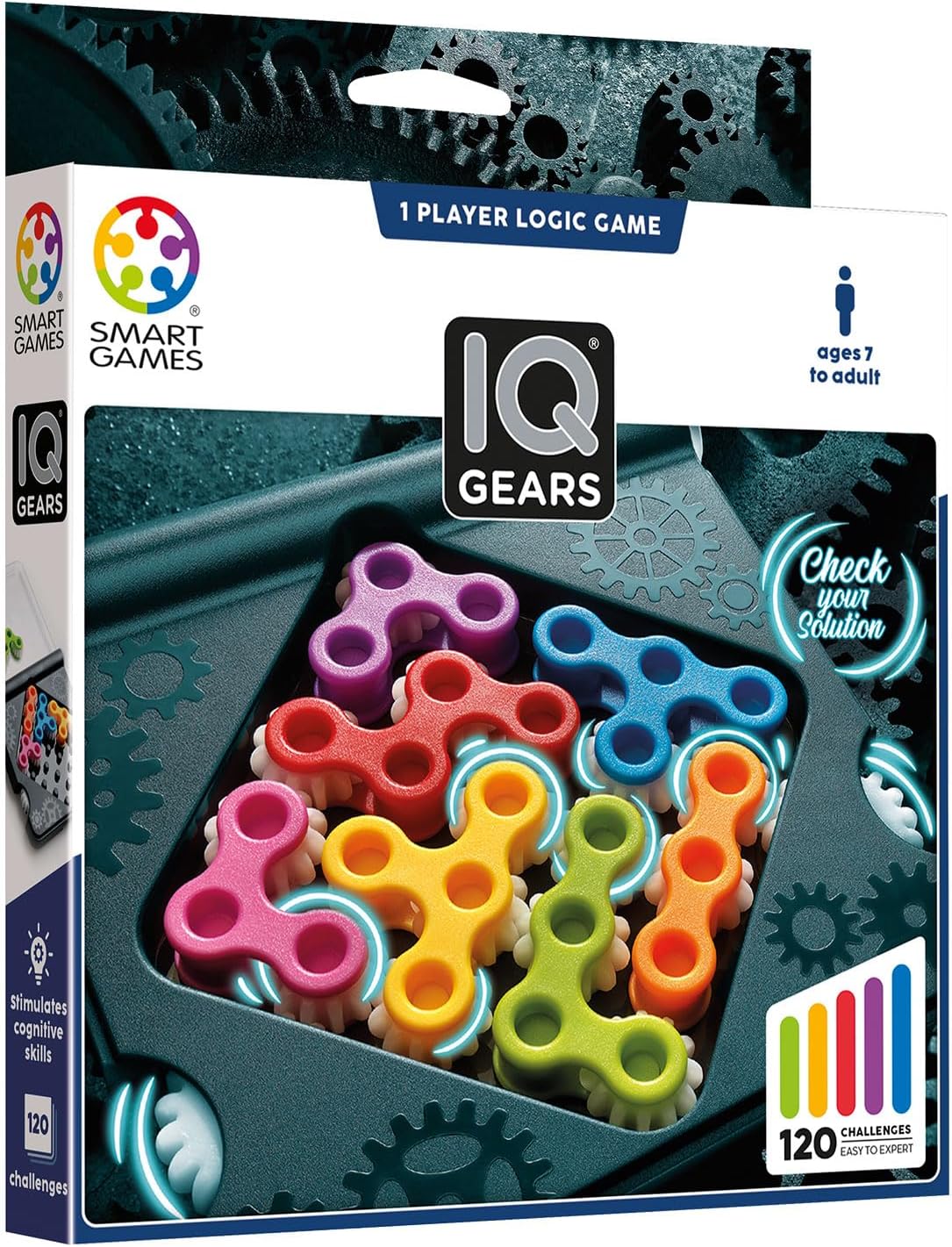IQ Gears Puzzle Game by Smart Games 7+