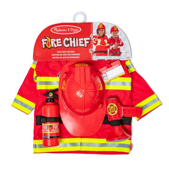 Fireman Dress Up Costume Set Melissa & Doug 3+