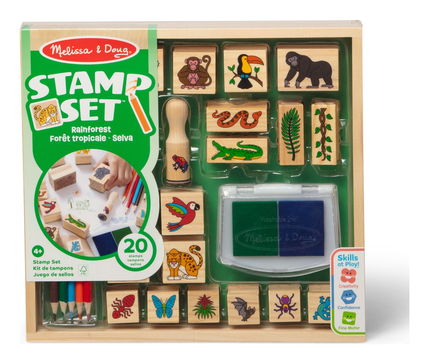 Melissa & Doug Stamp Set Rainforest 4+