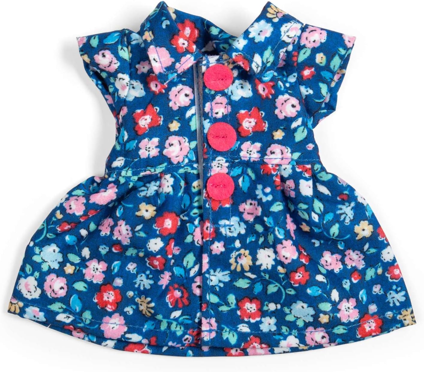 Navy Floral Dress for Rag Doll 28 cm (Small) by Bigjigs Toys 2+
