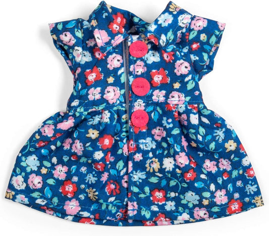 Navy Floral Dress for Rag Doll 28 cm (Small) by Bigjigs Toys 2+