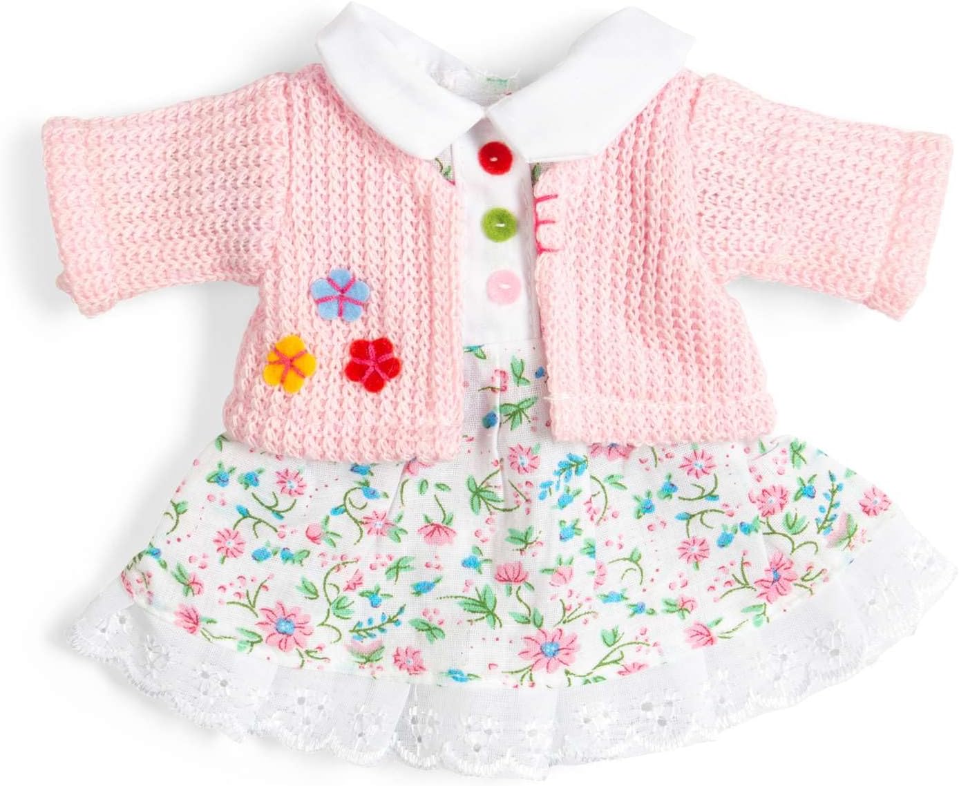 Floral Dress with Cardigan for Rag Doll 28 cm (Small) by Bigjigs Toys 2+